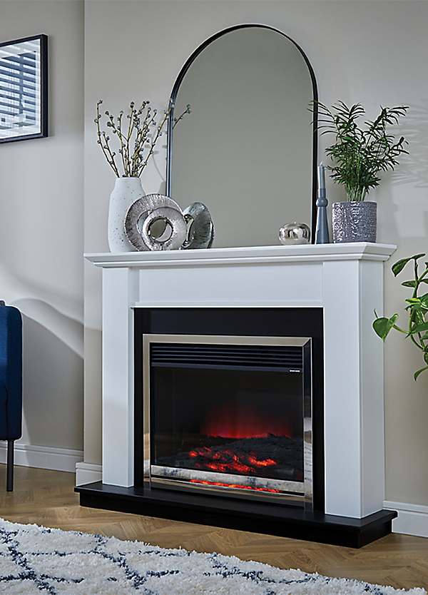 Freestanding Electric Fireplace Suite