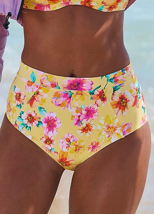 Sunseeker Floral High Waisted Bikini Bottoms Freemans