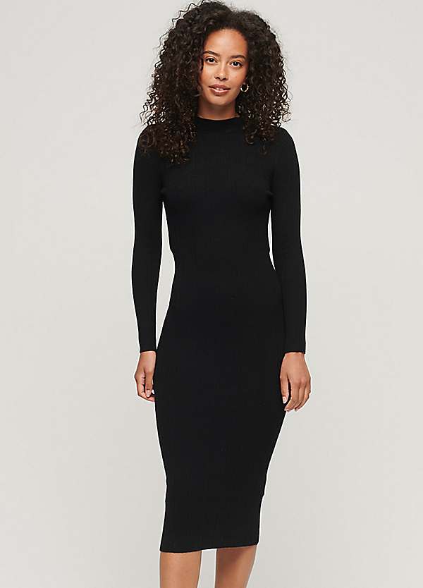 Superdry Backless Bodycon Midi Dress Freemans