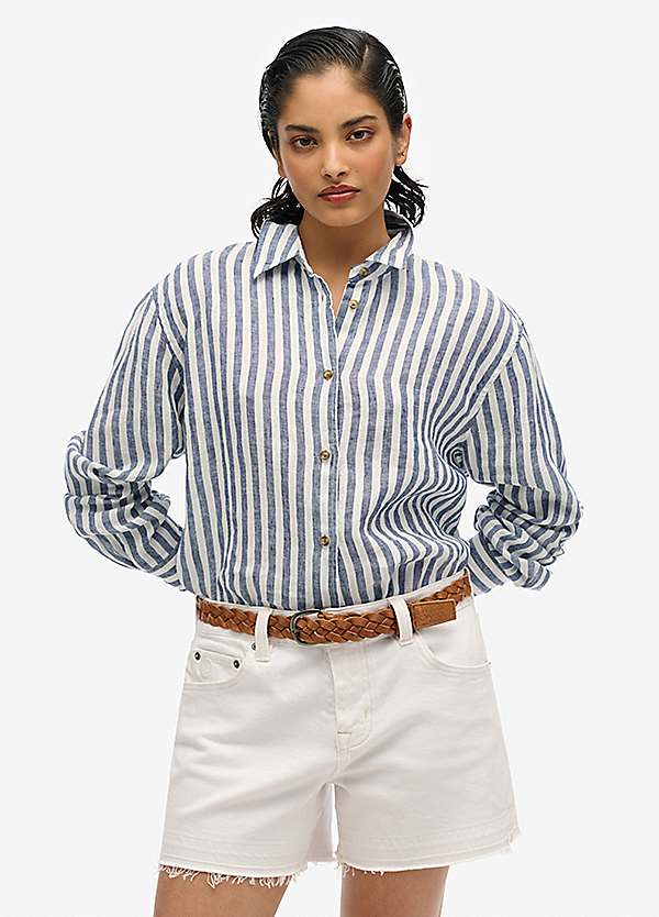 Superdry Casual Linen Boyfriend Shirt | Freemans