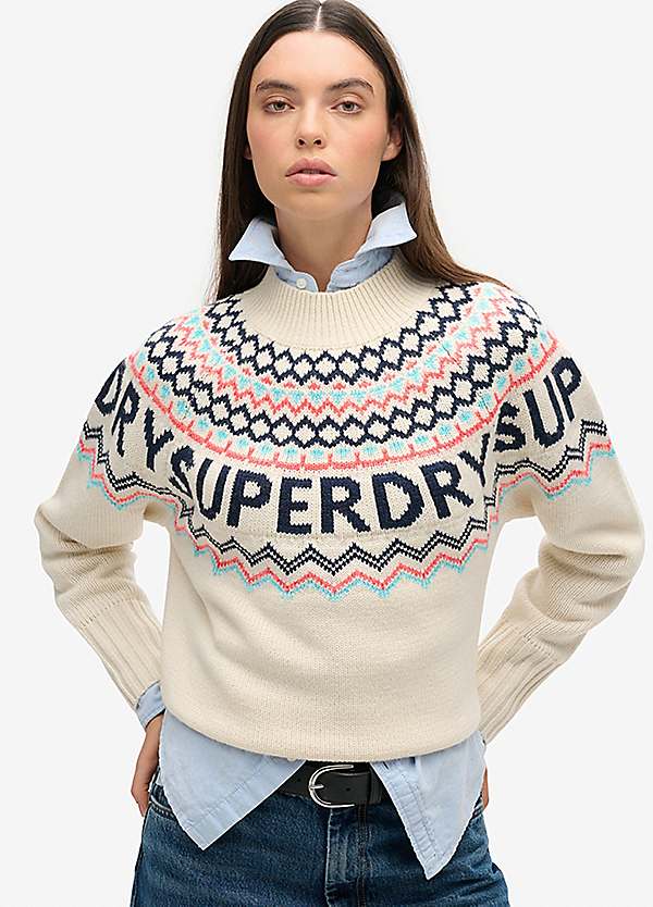 Superdry Fair isle Branded Jumper Freemans