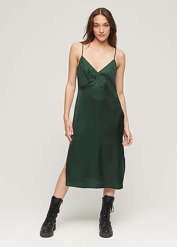 Superdry Satin Cami Midi Slip Dress | Freemans