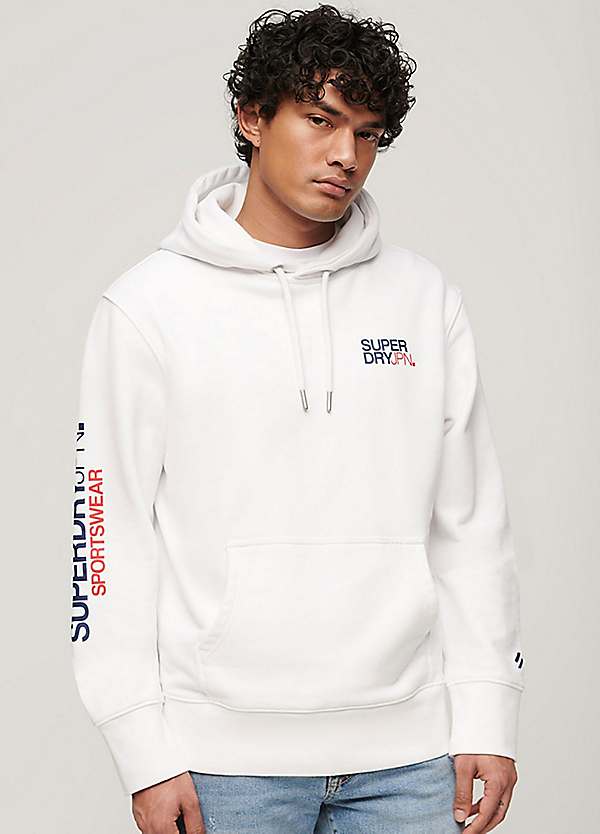 Superdry white hoodie on sale