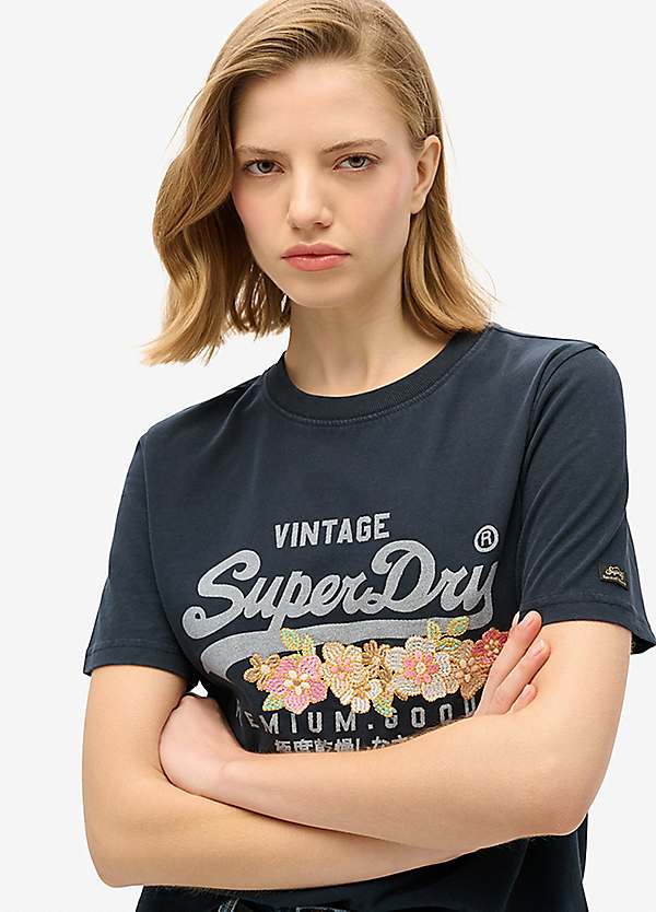 Superdry★クラシック ビンテージロゴTシャツ 送関込 SUPERDRY Classic Vintage Logo Heritage T-Shirt | endource