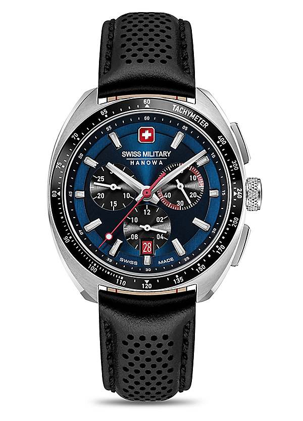 Swiss Military Black Colour Genuine Leather Pro Leather Strap