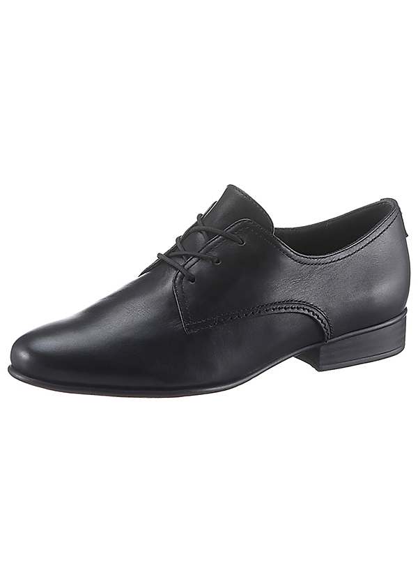 Suede Mens Shoes Tamaris Leather Shoes Tamaris Lace-ups Black