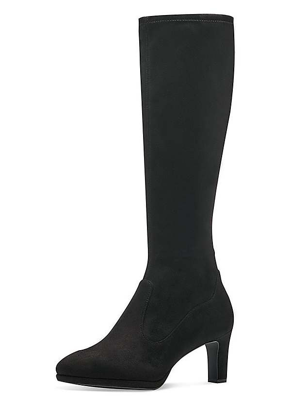Tamaris Knee Length Suede Effect Boots Freemans