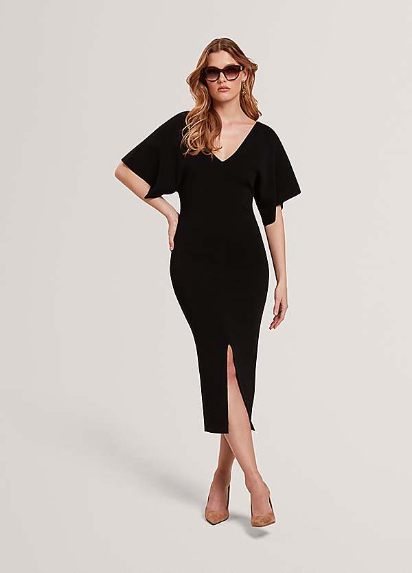 Ted Baker Rebexxa V-Neck Knitted Midi Dress | Freemans