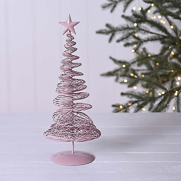 The Seasonal Gift Co. Pink Wire Christmas Tree - 30 cm