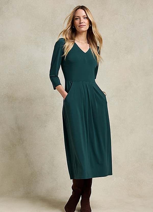 Together Forest Green Jersey Midi Dress | Freemans Together Forest Green Jersey Midi Dress | Freemans