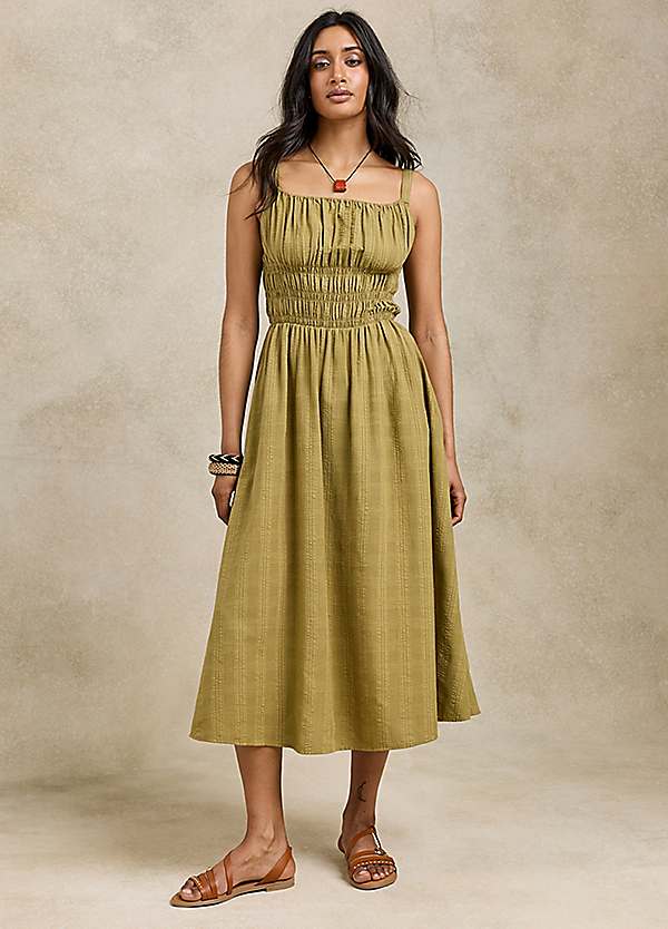 Together Olive Textured Strappy Midi Dress | Freemans Together Olive Textured Strappy Midi Dress | Freemans