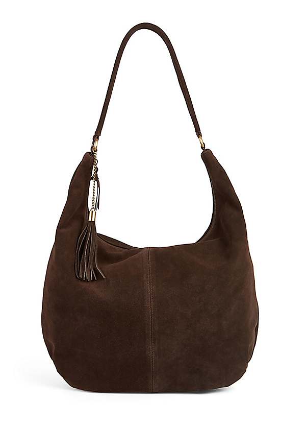 Hobo orders Suede Large Tasseled Tote Bag