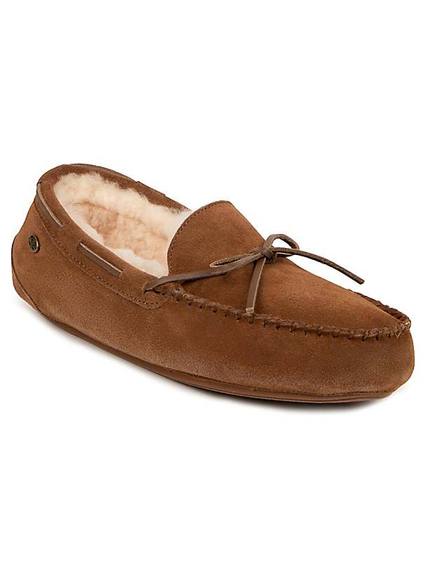 Totes Just Sheepskin Torrington Men's Moccasin Slippers Freemans