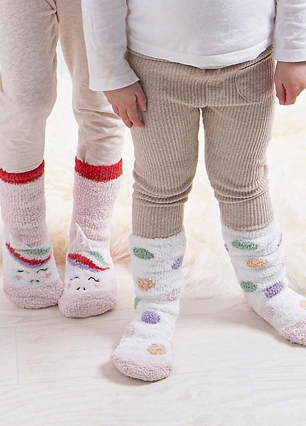 White Fluffy Slipper Socks