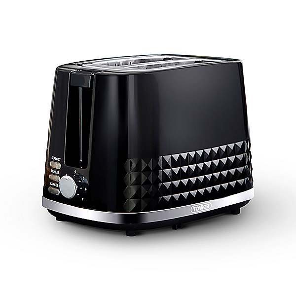 Tower Solitaire 2 Slice Toaster T20082BLK Black Freemans