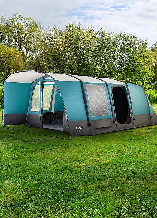 Trail Luxton 5000mm HH Person Air Tent with Dark Bedroom Freemans