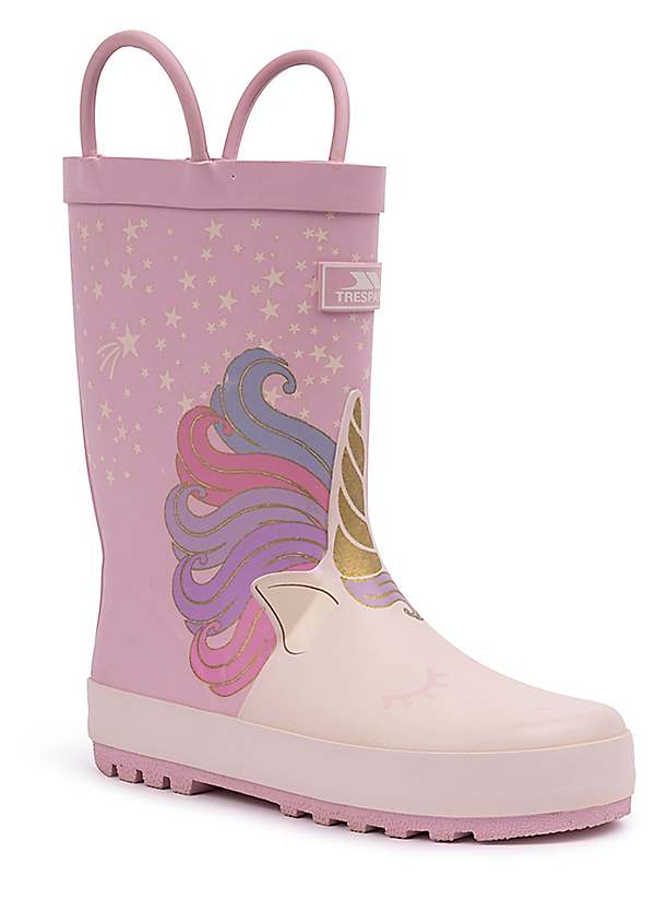 Unicorn Wellies Shoe Zone Girls Wellies Pink Purple Childrens