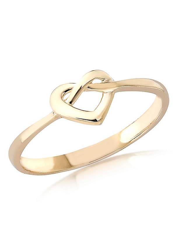 Tuscany Gold 9ct Gold Infinity Heart Ring Freemans