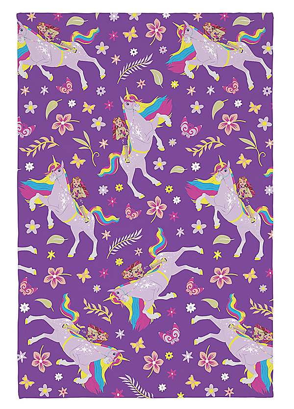 Unicorn Academy Floral Fleece Blanket | Freemans
