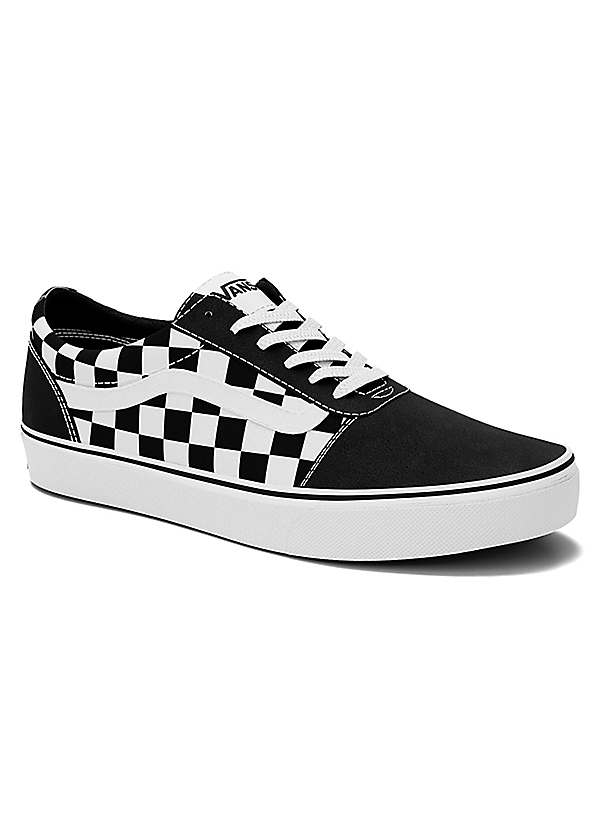 Vans Women s Black White Check Ward Trainers Freemans