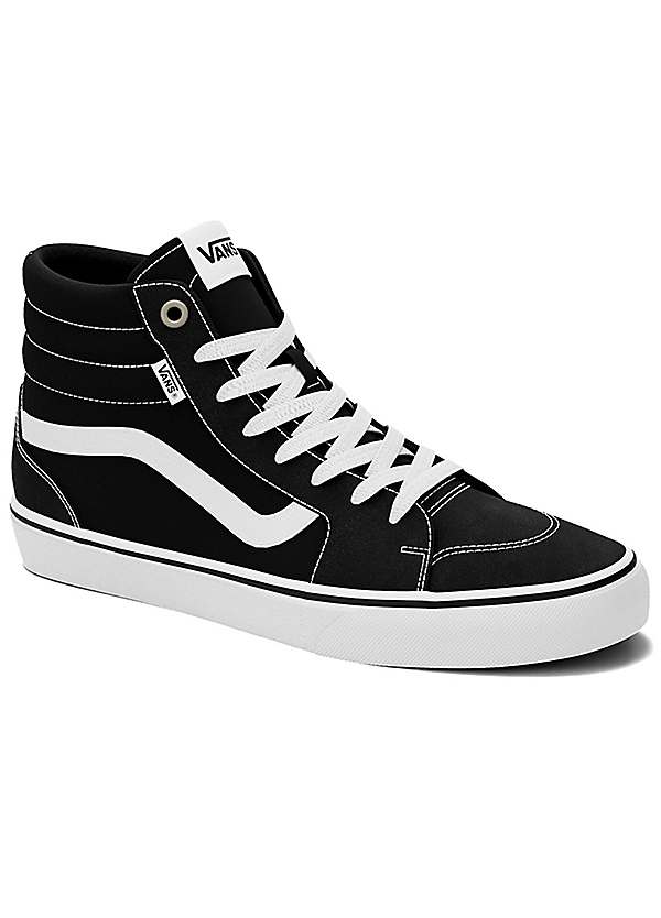 Womens high top vans black sales