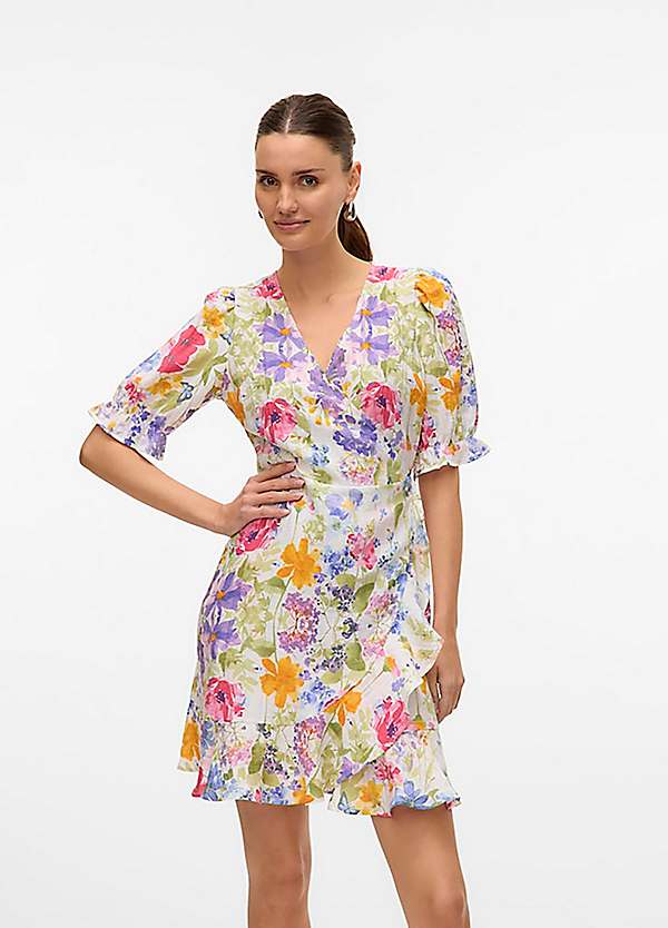 cute short wrap dresses V Neck Dress for Women Boho Hawaiian Floral Spring A Line Wrap Dresses with  Sleeves Bridal Shower Beach Wedding Guest A Line Dress Ladies Summer Travel  Tropical Wrinkle Free Dresses Green at