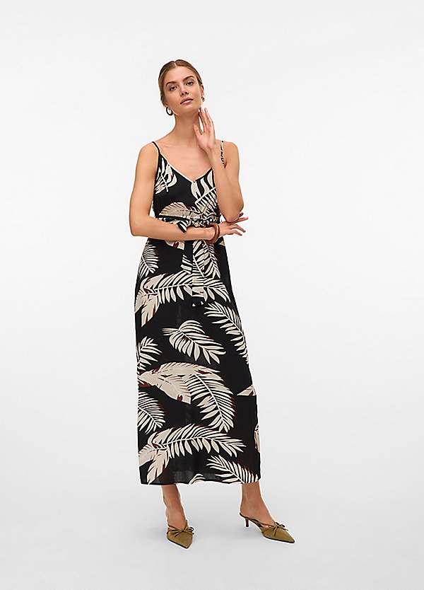 Vero Moda Floral Print Spaghetti Strap Midi Dress | Freemans