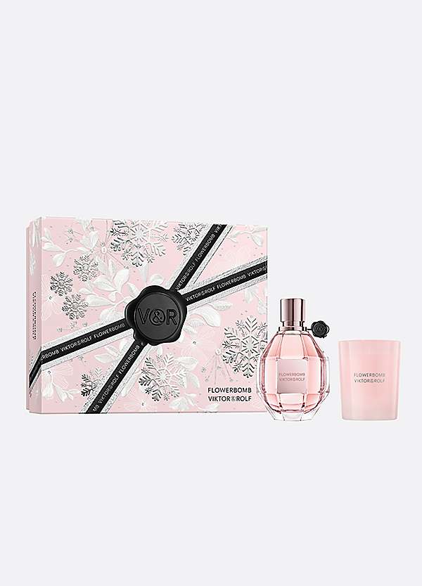 Viktor Rolf Flowerbomb Eau De Parfum 100ml Candle Gift Set