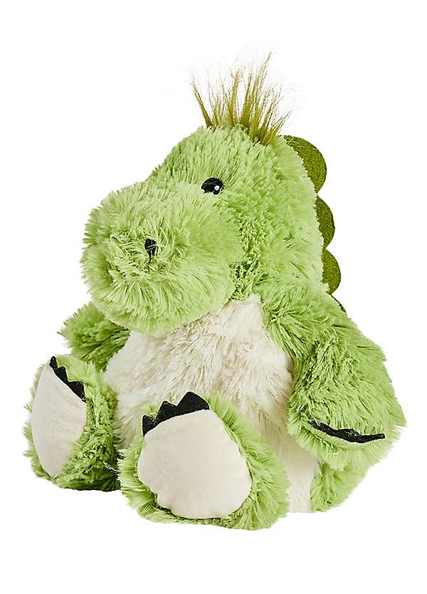 Warmies® Green Dinosaur, Fully Heatable Soft Toy Scented with French Lavender Warmies® Green Dinosaur, Fully Heatable Soft Toy Scented with French Lavender