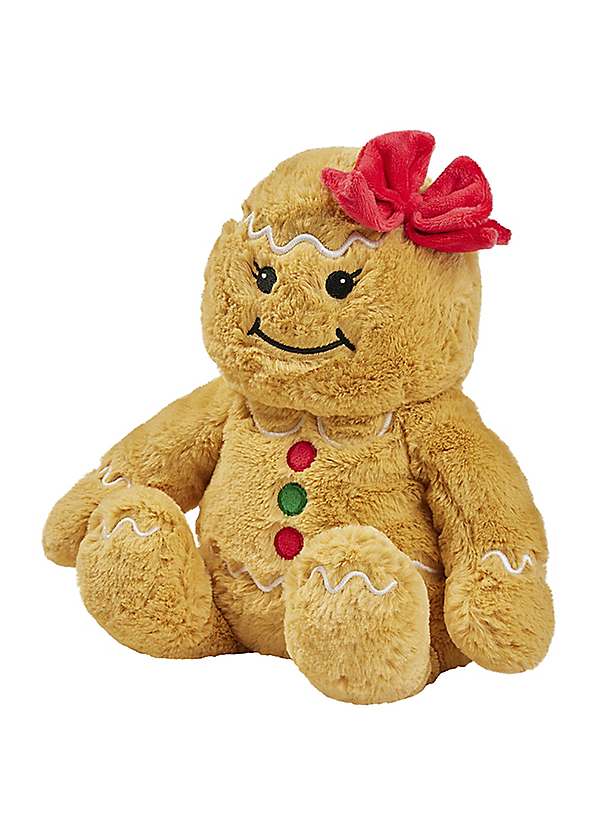 Warmies Fully Heatable Cuddly Toy Scented with French Lavender Christmas Gingerbread Woman Freemans