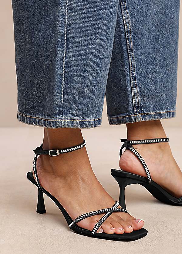 Where's That From Kenia Wide Fit Square Toe Low Block Heels with