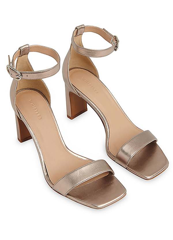 Pewter heeled sandals best sale