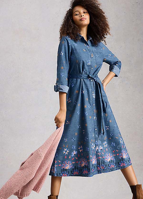 White Stuff Lana Denim Midi Dress | Freemans