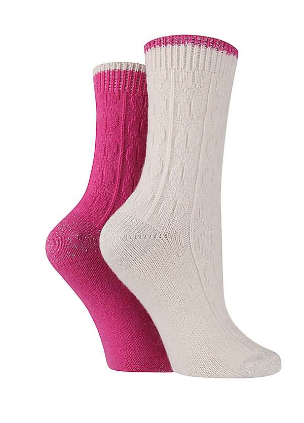 Heat Holders Original Ladies Thermal Snowdrop Block Twist Socks