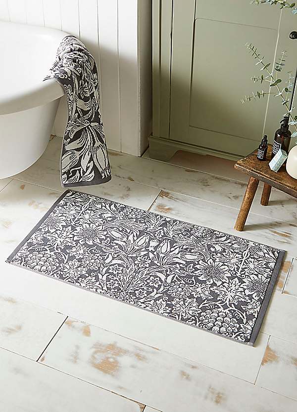 Ansouyi William Morris Badematte – Compton Blumenmuster, 50,8 X 76,2 Cm, Rutschfest & Waschbar