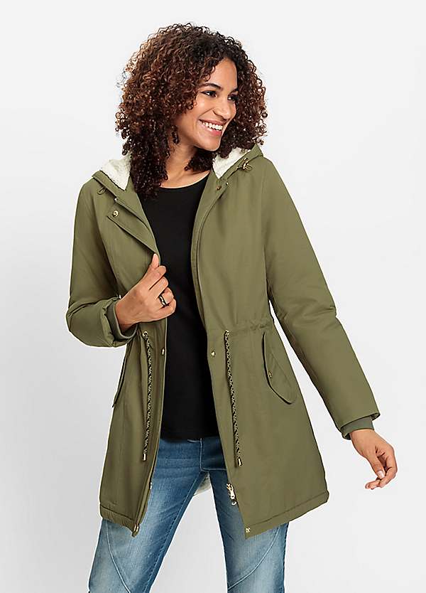 Sherpa lined parka womens online