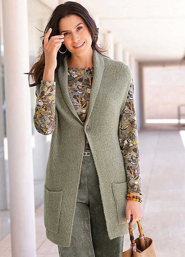 Knitted waistcoat hot sale