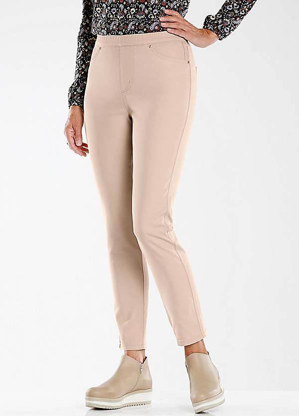 Pull on stretch trousers hotsell