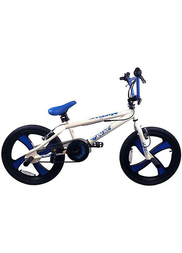 Blue and white bmx bike best sale