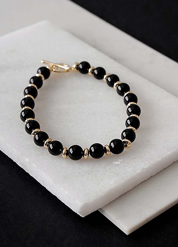 Xander Kostroma Mens Black Onyx Bracelet Freemans