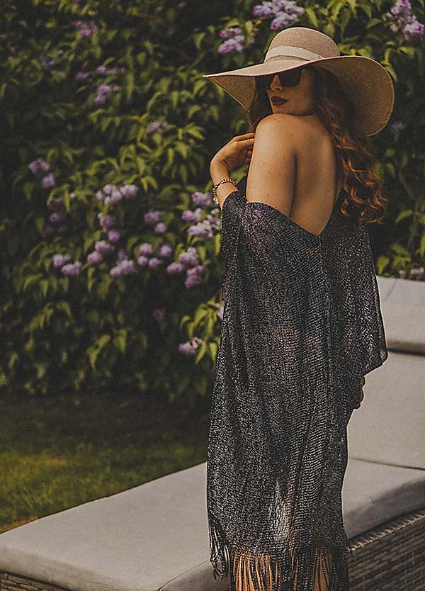 Black tassel beach cover up online