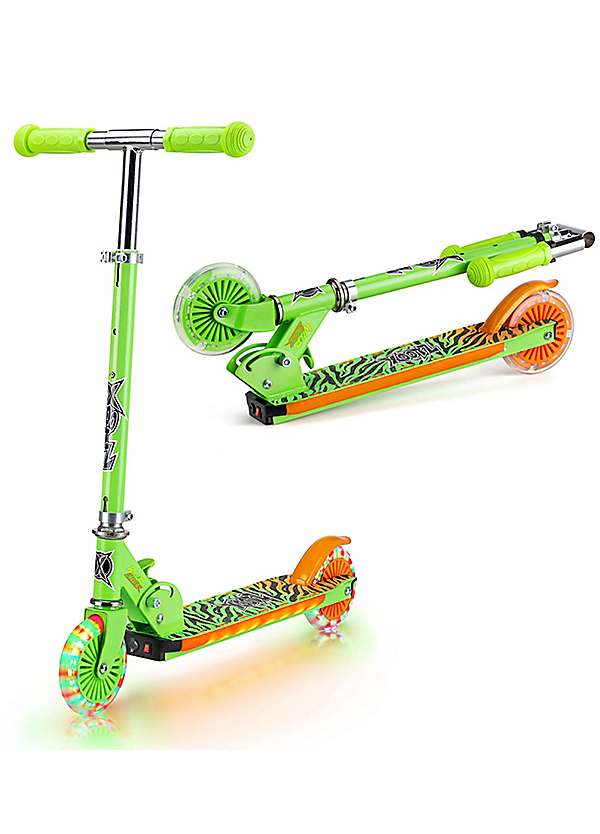 Xootz Wild Rider Led Scooter - Green Tiger | Freemans Xootz Wild Rider Led Scooter - Green Tiger | Freemans