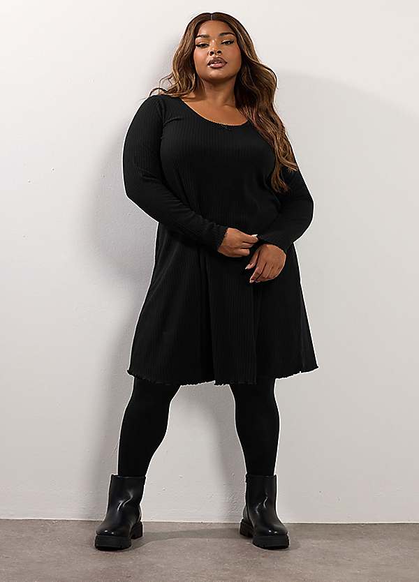ribbed tunic dress Buy Yours Curve Grey Military Varigated Ribbed Tunic Dress from Next USA