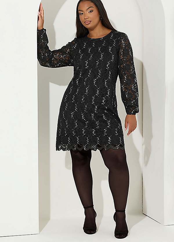 chinese dress ladies Scallop Hem Lavender Lace Dress main image 0