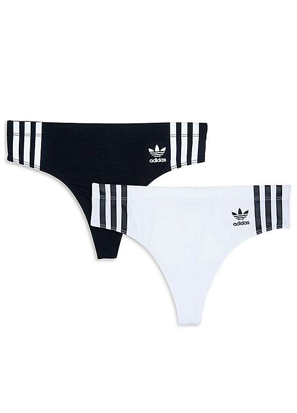 Adidas striped thongs on sale