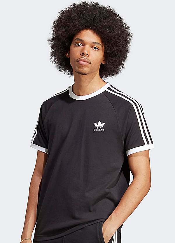 Adidas originals adicolor t-shirt 2025 with embroidered logo in black