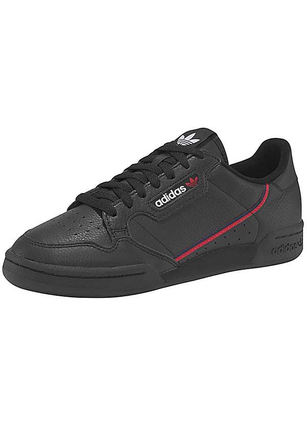 Black adidas continental 80 hotsell