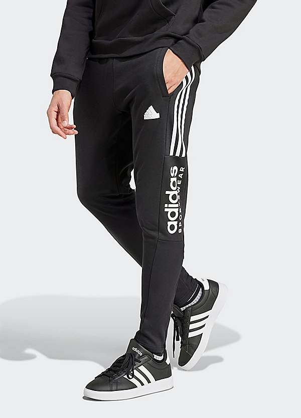 adidas Performance 3 Stripes Brand Print Elasticated Waist Joggers