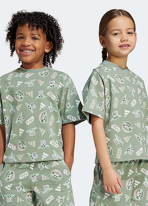adidas Sportswear Kids Star Wars Mandalorian Print T-Shirt Freemans