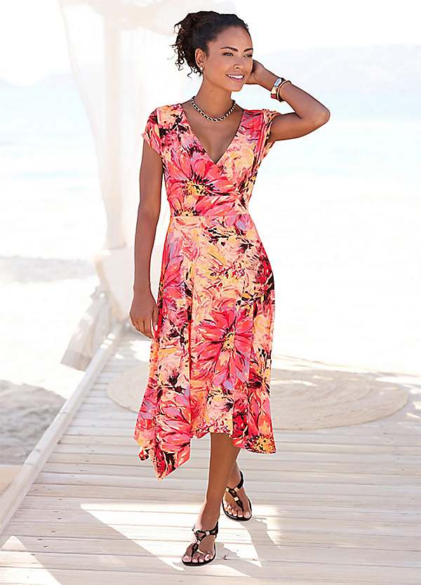 beachtime Wrap V-Neck Summer Dress | Freemans